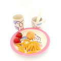 eco friendly bamboo fiber personalized plates for kids cute childrens dinnerware